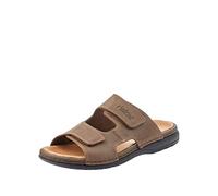 Rieker Herren Pantolette Christoph 4020931491933 - Zuecos de cuero nobuck para hombre, color marrón, talla 46