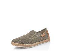 Rieker Hombre Mocasines B5276, de Caballero Zapatillas,Pantuflas,Zapatos de Negocios,Zapatillas,Mocasines,Verde (grün / 54),43 EU / 9 UK