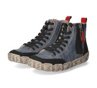 Rieker L0370-14 Botas con cordones de piel y sintéticos para mujer en azul combinado, Azul 14, 42 EU