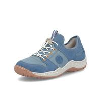 Rieker L0593 Slip-On - Zapatillas de mujer con plantilla suelta, Azul 12, 37 EU