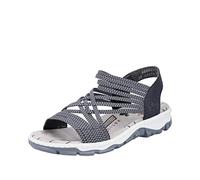 Rieker 199726370, Sandalia de Trekking Mujer, Black, 37 EU