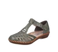 Rieker M1688, Sandalia con Pulsera Mujer, Verde, 36 EU