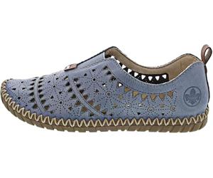 Rieker M2852, Mocasín Mujer, Azul, 39 EU
