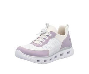 Rieker M6067, Zapatillas Bajas Mujer, Blanco, 41 EU