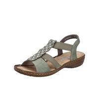 Rieker Mujer 60883 Sandalias Bride Tobillo, Verde, 40 EU