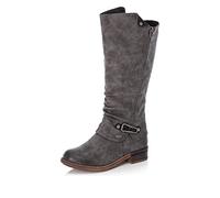 Rieker Mujer Botas 94652, señora Botas de Invierno,Repelente,riekerTEX,Botas de caña Larga,Calientes,Impermeables,Forradas,Gris (Grau / 45),37 EU / 4 UK