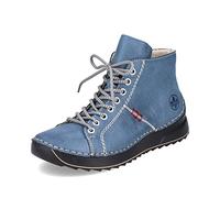 Rieker Mujer Botines 71510, señora Botines con Cordones,Bota con Cordones,Zapato de transición,Bota,Media Bota,Azul (Blau / 14),42 EU / 8 UK