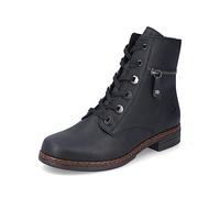 Rieker Mujer Botines 75142, señora Botines con Cordones,Media Bota,Bota con Cordones,Zapato de transición,Bota,Negro (Schwarz / 01),38 EU / 5 UK