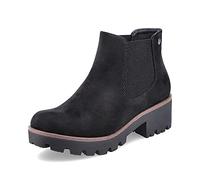 Rieker Mujer Botines 99284, señora Botas Chelsea,Botas,Medias Botas,botín,Bota de Deslizamiento,Plano,Negro (Schwarz / 00),36 EU / 3.5 UK