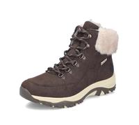 Rieker Mujer Botines M9610-25 Marrón Talla 40 | Cuero sintético, Cordones, Resistente al agua, Forro cálido, Cuña