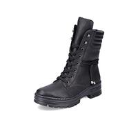 Rieker Mujer Botines X8521, señora Botines con Cordones,Bota con Cordones,Zapato de transición,Bota,Negro (Schwarz / 00),38 EU / 5 UK
