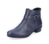 Rieker Botines mujer Y0775, estilo biker, planos, azul, Talla 40 EU / 6.5 UK