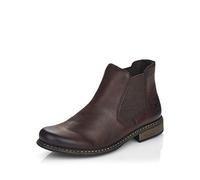 Rieker Mujer Botines Z4994, señora Botas Chelsea,Bota de Deslizamiento,Botas,Medias Botas,botín,Plano,Marrón (Braun / 26),39 EU / 6 UK