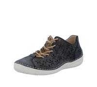 Rieker Mujer Cordones Floral Patrón Agujeritos Y Plantilla de Piel Blanca 52518