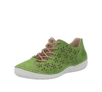 Rieker Mujer Cordones Floral Patrón Agujeritos Y Plantilla de Piel Blanca 52518