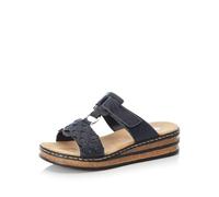 Rieker Mujer Mocasines 629K9, señora Zapatillas,Pantuflas,Zapatillas,Zapatos Informales,Entrada Abierta,Azul (Blau / 14),41 EU / 7.5 UK