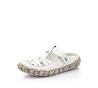 Rieker Mocasines L0396 Mujer - Zapatos informales entrada abierta, blanco, 41 EU / 7.5 UK