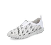 Rieker Mujer Mocasines N0965, señora Zapatillas,Pantuflas,Zapatillas,Zapatos Informales,Entrada Abierta,Blanco (Weiss / 80),38 EU / 5 UK