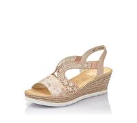 Rieker Mujer Sandalias 61916, señora Sandalias con Plataforma