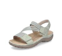 Rieker Mujer Sandalias 64870, señora Sandalias,Zapatos de Verano,Sandalias de Verano,cómodas,Planas,Verde (grün / 52),43 EU / 9 UK