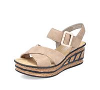 Rieker Mujer Sandalias 68163, señora Sandalias con Plataforma