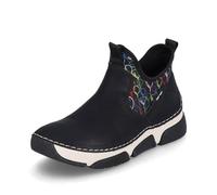 Rieker Mujer Zapatillas 45957, señora Sin Cordones,Zapatos Bajos,Zapatos de Calle,de Ocio,Deportivos,Negro (Schwarz / 00),42 EU / 8 UK