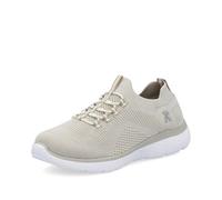 Rieker Mujer Zapatillas M5074, señora Zapatillas Bajas,Plantilla Desmontable,Zapatos de Calle,de Ocio,Deportivos,Beige (Beige / 64),39 EU / 6 UK
