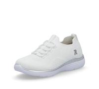 Rieker Mujer Zapatillas M5074, señora Zapatillas Bajas,Zapatos Bajos,Zapatos de Calle,de Ocio,Deportivos,Blanco (Weiss / 80),40 EU / 6.5 UK