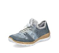 Rieker Mujer Zapatillas N4255, señora Zapatillas Bajas,Zapatos Bajos,Zapatos de Calle,de Ocio,Deportivos,Azul (Blau / 12),38 EU / 5 UK