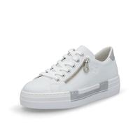 Rieker Mujer Zapatillas N49C2, señora Zapatillas Bajas,Plantilla Desmontable,Zapatos de Calle,de Ocio,Deportivos,Blanco (Weiss / 81),39 EU / 6 UK