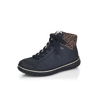 Rieker Zapatillas bajas mujer Z4243 – repelente, riekerTEX, cordón – Azul 37 EU / 4 UK