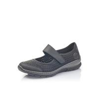 Rieker Mujer Zapatos Bajos L32B5, señora Zapatos Bajos de Velcro,Zapatillas de Deporte,Velcro,Zapato de Calle,Negro (Schwarz / 00),39 EU / 6 UK