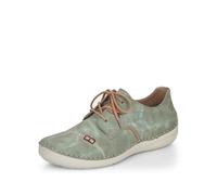 Rieker Mujer Zapatos con Cordones 52528, señora Calzado cómodo,Plantilla Desmontable,Zapatos Bajos y cómodos,Cordones,Verde (grün / 52),37 EU / 4 UK