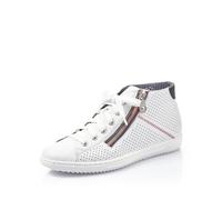 Rieker Mujer Zapatos con Cordones L9427, señora Zapatos Deportivos con Cordones,Plantilla Desmontable,Zapatilla,Blanco (Weiss / 80),39 EU / 6 UK