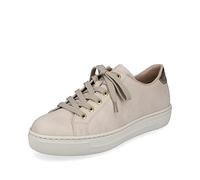 Rieker Mujer Zapatos con Cordones L9800, señora Zapatos Deportivos con Cordones,Zapato de Calle,Cordones,Deportivo,Beige (Beige / 80),38 EU / 5 UK