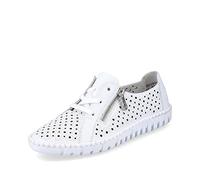Rieker Mujer Zapatos con Cordones M2300, señora Calzado cómodo,Zapatos Bajos y cómodos,Cordones,Blanco (Weiss / 80),38 EU / 5 UK