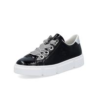 Rieker Mujer Zapatos con Cordones N59A2, señora Zapatos Deportivos con Cordones,Plantilla Desmontable,Deportivo,Negro (Schwarz / 00),38 EU / 5 UK