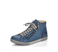 Rieker Mujer Zapatos con Cordones Z1221, señora Zapatos Deportivos con Cordones,Plantilla Desmontable,Zapato de Calle,Azul (Blau / 14),37 EU / 4 UK