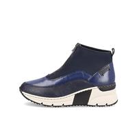 Rieker N6352, Botas Cortas Mujer, Azul, 39 EU Ancho
