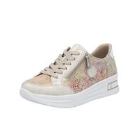 Rieker N8103, Zapatos con Cordones Mujer, Beige, 40 EU