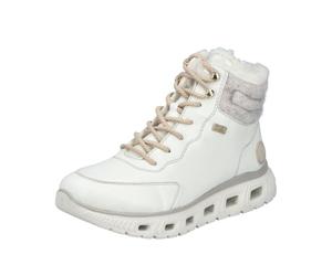 Rieker RiekerTEX M6010 Botines para Mujer, Impermeables, para Mujer, Blanco, 40 EU