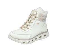 Rieker RiekerTEX M6010 Botines para Mujer, Impermeables, para Mujer, Blanco, 42 EU