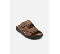 Rieker Herren Pantolette Christoph 4020931491933 - Zuecos de cuero nobuck para hombre, color marrón, talla 46