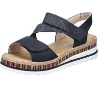 Rieker V7974, Sandalias de cuña Mujer, Azul, 42 EU