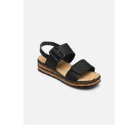 Rieker Mujer Sandalias 62950, señora Sandalias,Zapatos de Verano,Sandalias de Verano,cómodas,Planas,Negro (Schwarz / 00),37 EU / 4 UK