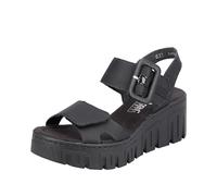 Rieker Sandalia Mujer 68050, Negro, 40 EU