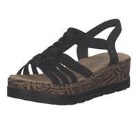 Rieker Sandalia Negra, Negro Negro Schw, 38 EU