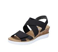 Rieker V38g8, Sandalia Mujer, Negro, 39 EU