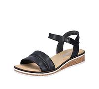 Rieker Sandalia V3661 para mujer, negro, 39 EU