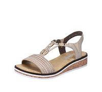 Rieker Sandalia V3662 para mujer, beige, 39 EU